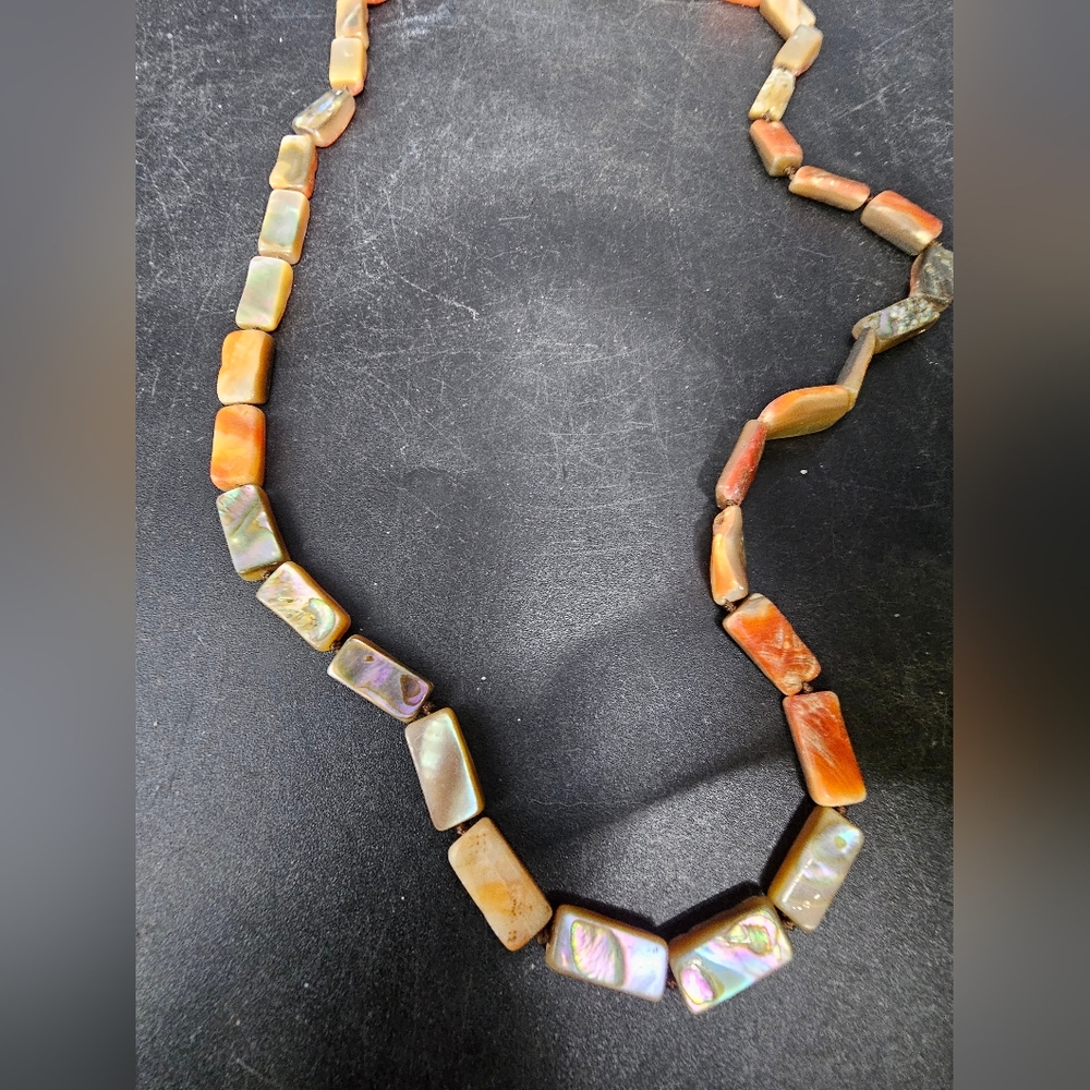 Vintage Long‎ Abalone Necklace